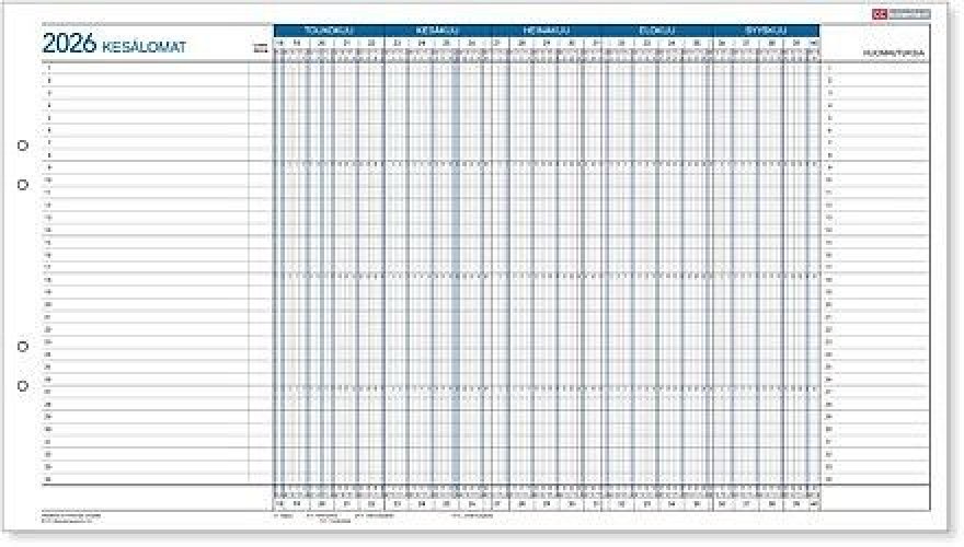 Lomakalenteri 2026 -2027