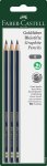 Lyijykynä Faber-Castell B Goldfaber 3 kynää