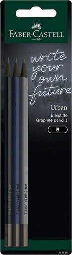 Lyijykynä Faber-Castell Urban 3kpl musta, sininen ja harmaa