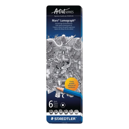 Lyijykynä staedtler lumograph100g hb 6kpl