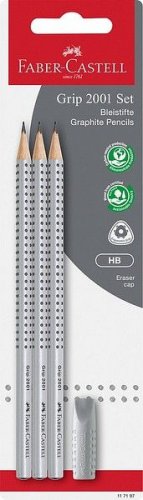 Lyijykynäsetti FC Grip 2001 3 lyijykynää, kynänpääkumi