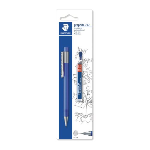 Lyijytäytekynä Staedtler 777 + lyijy 0,5mm värilajitelma blisteri