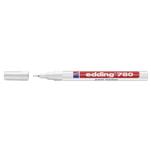 Maalikynä Edding 780 pyöreä 0,8mm valkoinen