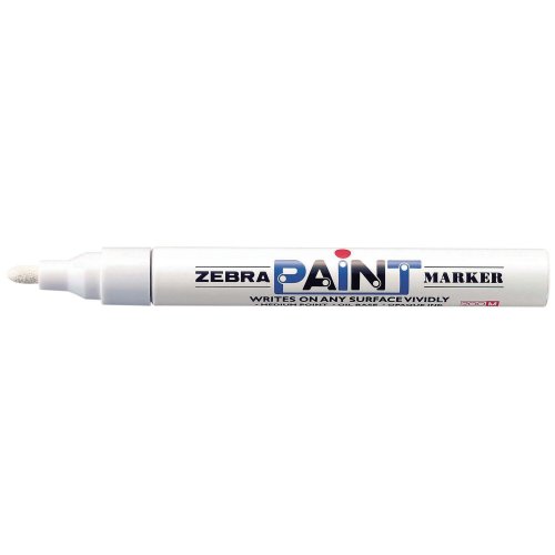 Maalikynä Zebra pyöreä 2mm valkoinen