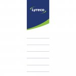 Mappietiketti lyreco 54x188mm 10kpl