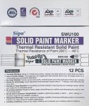 Markkeri Sipa Solid punainen Twist up SWU100