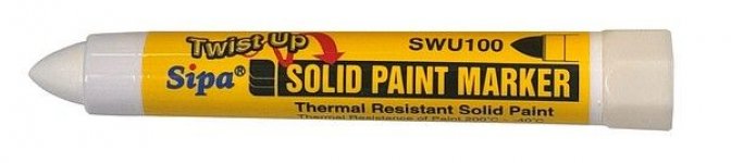 Markkeri Sipa Solid valkoinen Twist Up SWU100