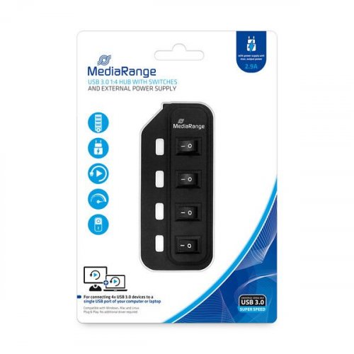 MediaRange USB 3.0 hub 1:4