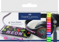 Merkintäkynä Faber-Castell neon 6 kpl/sarja