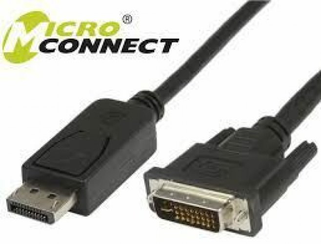 MicroConnect Displayport-DVI 2m musta