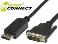 MicroConnect Displayport-DVI 2m musta