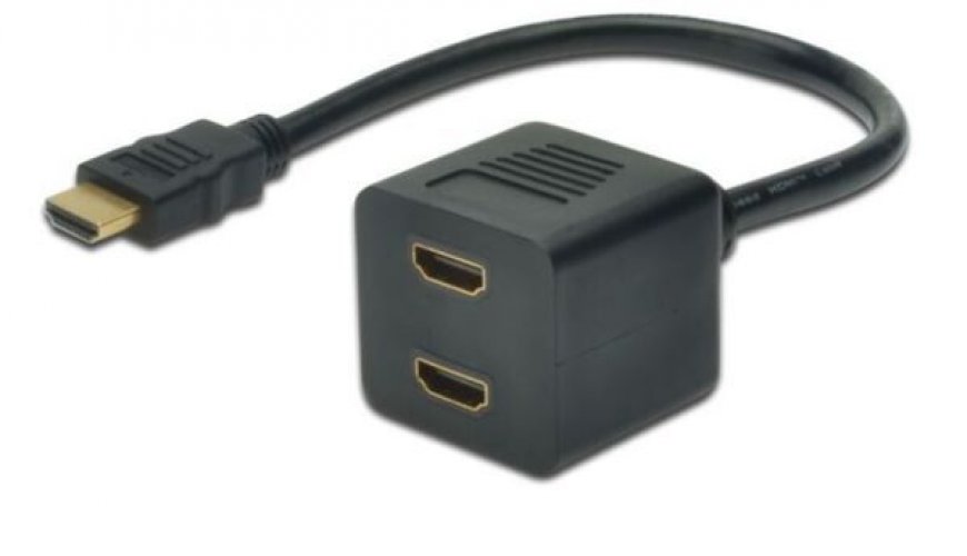 MicroConnect HDMI Y-jakaja Kahdella HDMI-portilla