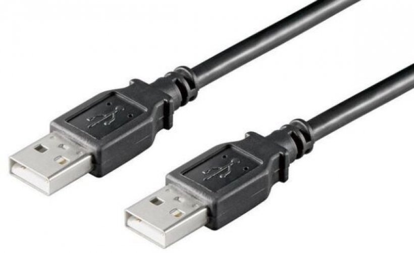 Microconnect USB2 A -kaapeli (uros-uros), 2m 2m ,musta