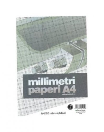 Millimetripaperi A4/20 oranssi