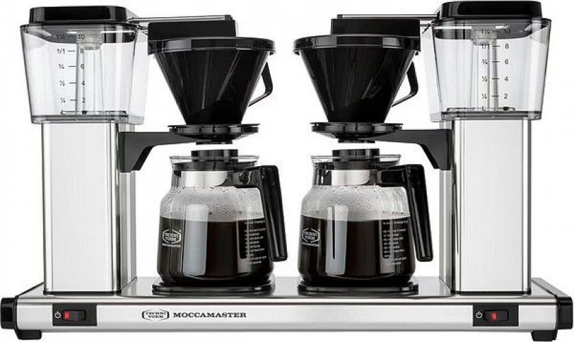Moccamaster kahvinkeitin Manual Double Polished silver