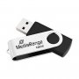 Muisti MediaRange USB 2.0 128GB musta/hopea swivel