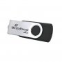 Muisti MediaRange USB 2.0 128GB musta/hopea swivel