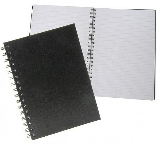 Muistikirja Binderbook Kierre A4. 80 lehteä 9mm viivoitus