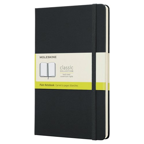 Muistikirja Moleskine kovakantinen 13x21cm blanko musta