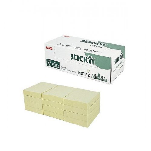 Muistilappu 38x51mm keltainen -sertifioitu paperi 12x100kpl