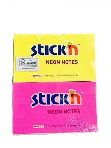 Muistilappu 76x127mm NEON -sertifioitu paperi 12x100kpl