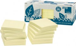 Muistilappu Info Notes eko 75x75mm keltainen 12x100kpl
