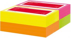 Muistilappu lajitelma 76x127mm 4 neonväriä 12x100kpl