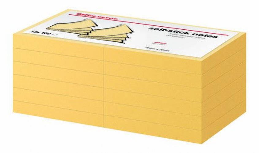 Muistilappu OD 76x76mm keltainen 12x100kpl