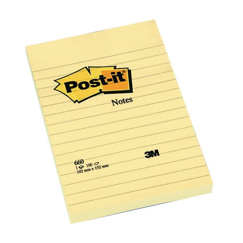 Muistilappu Post-it 102x152mm viivat