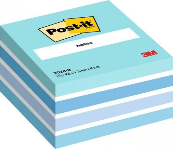 Muistilappu Post-it 76x76mm sininen pastelli 450kpl