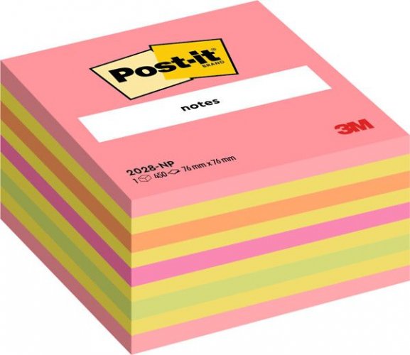 Muistilappu Post-it 76x76mm värilajitelma neon 450kpl