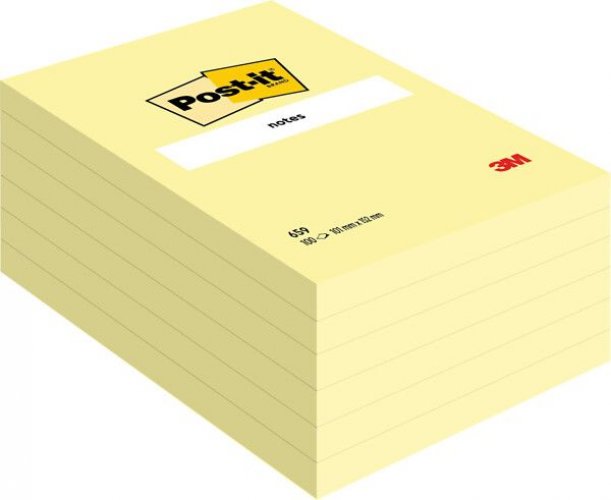 Muistilappu Post-it Canary Yellow 152x102mm 6x100kpl