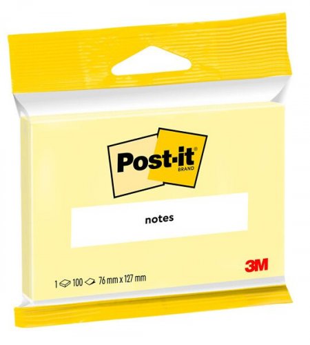 Muistilappu Post-it Canary Yellow 76x127mm blister