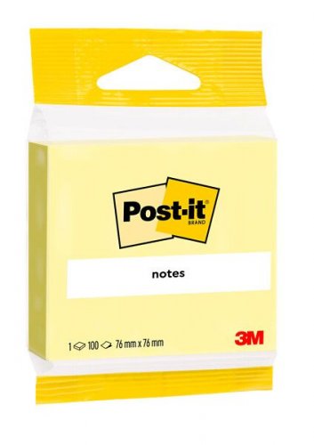 Muistilappu Post-it Canary Yellow 76x76 mm blister