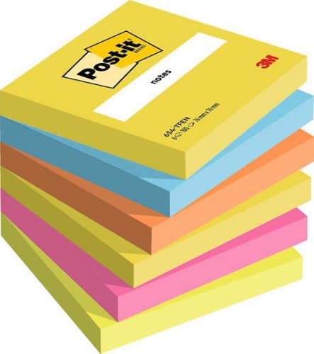 Muistilappu Post-it Energetic 76x76mm 6x100kpl