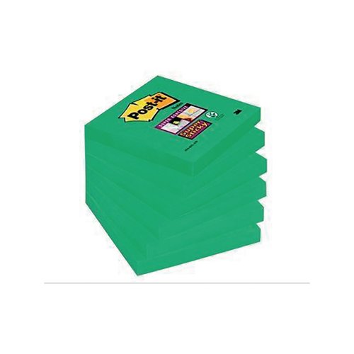 Muistilappu Post-it® super sticky 76 x 76mm parsanvihreä 6kpl
