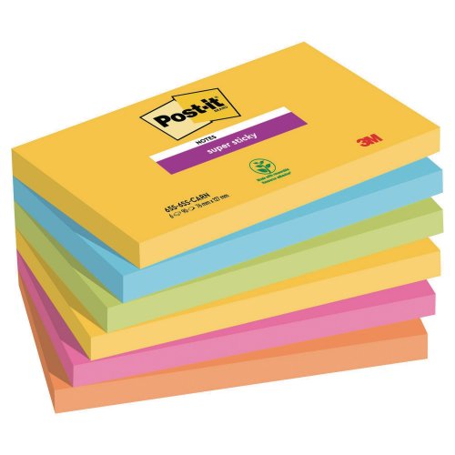 Muistilappu post-it s/s 76x127mm carni 6kpl