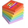 Muistilappu Post-it Super Sticky Playful 76x76mm 6x9 kpl