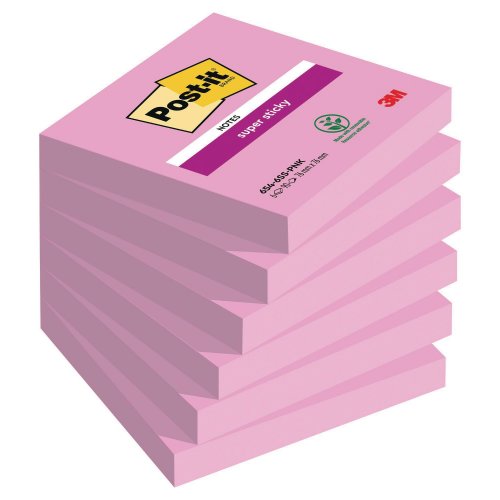 Muistilappu Post-it® super sticky tropical pink 76 x 76 mm