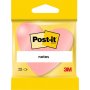 Muistilappu Post-it Sydän 70x70mm pinkki 3x76kpl piikkipakattu