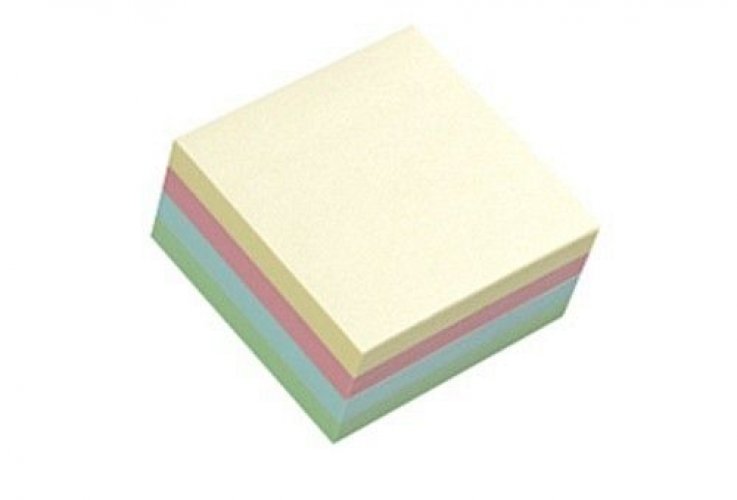 Muistilappukuutio 76x76mm 4-väriä -sertifioitu paperi 400kpl