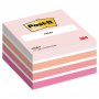 Post-it kuutiot 76x76mm past.pinkki