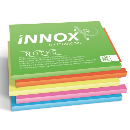 Muistilaput Innox sähköstaattiset 10 x 7cm värilajitelma 5kpl