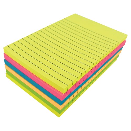 Muistilaput Lyreco premium 100 x 150 mm viivoitettu kesän värit 1 kpl=6 nidettä 6kpl