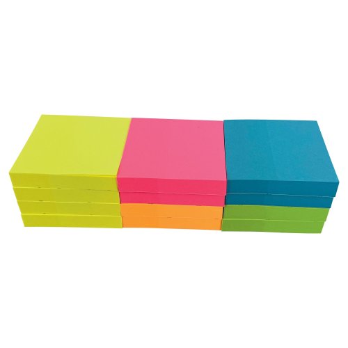 Muistilaput Lyreco premium 50 x 50 mm kesän värit 1 kpl=12 nidettä 12kpl