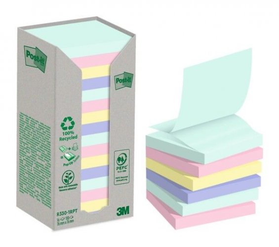 Muistilaput Z-notes Nature eko 76x76 mm viestilappu 16x100kpl