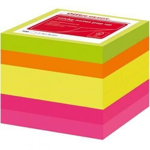 Muistilaput Z-notes OD viestilappu 76x76mm 6 neonväriä 6x100kpl