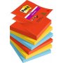 Muistilaput Z-notes Post-it Super Sticky Playful 76x76mm viestilappu 6x90 kpl