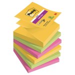Muistilaput Z-notes Post-it® super sticky viestilappu carnival 76 x 76mm 6kpl