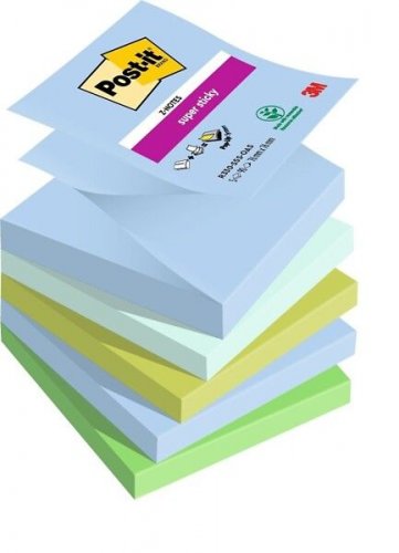 Muistilaput Z-notes Super Sticky Oasis 76x76 mm viestilappu 6x90 kpl